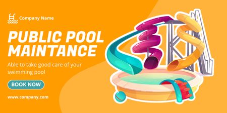 Public Pool Maintenance Offer Image Modelo de Design