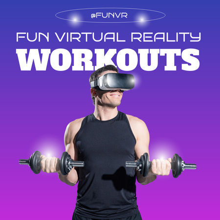 Plantilla de diseño de Entrenando tu cuerpo en realidad virtual Instagram 