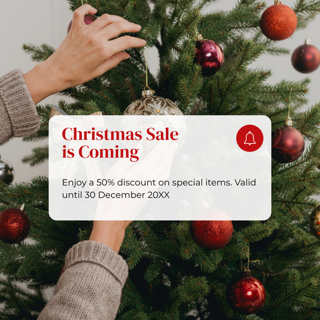 Designvorlage Christmas Sale is Coming für Instagram