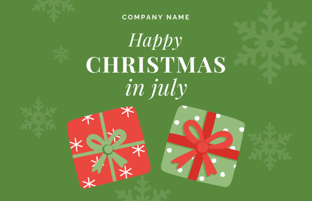 Awesome Greeting of Celebration of Christmas in July Flyer 5.5x8.5in Horizontal Design Template