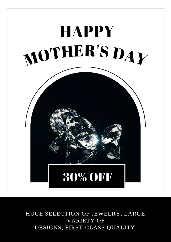 Designvorlage Offer of Precious Gems on Mother's Day für Poster