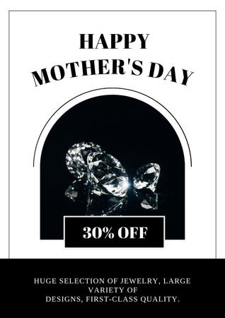 Offer of Precious Gems on Mother's Day Poster Design Template