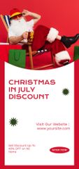 Christmas Discount in July with Funny Santa Claus