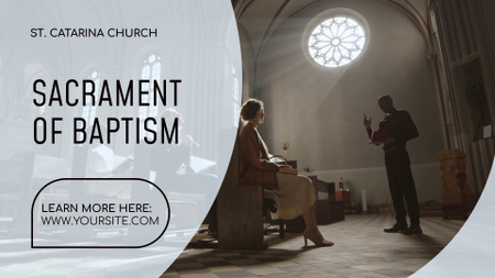 Baptist Sacrament In Old Cathedral Promotion Full HD video Design Template