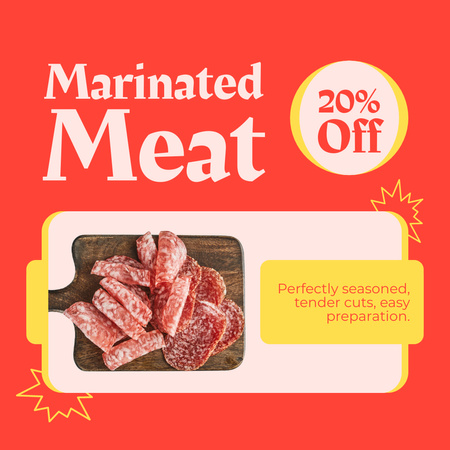 Szárított pácolt húsok Instagram tervezősablon