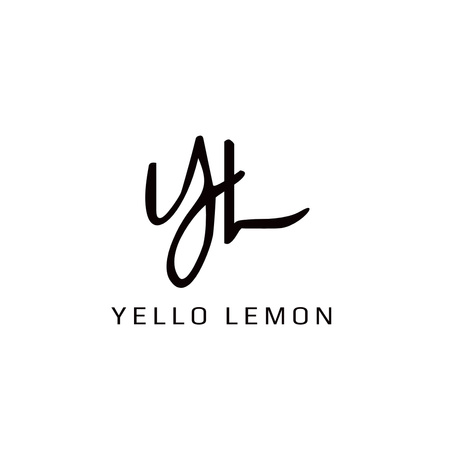 yello lemon minimalistic logo Logo Design Template