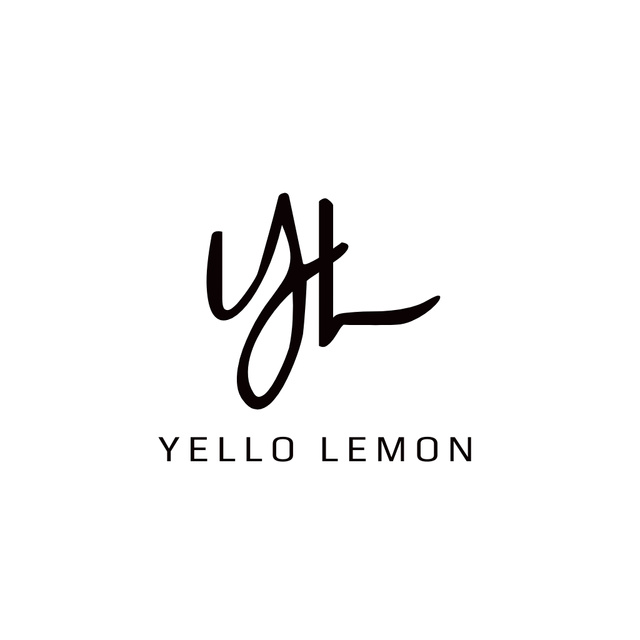 yello lemon minimalistic logo Logoデザインテンプレート