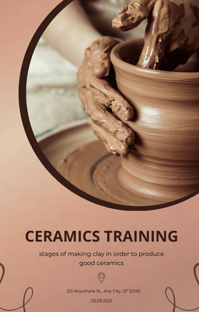 Oznámení o školení výroby keramiky Invitation 4.6x7.2in Šablona návrhu