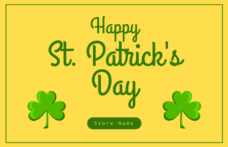 Ontwerpsjabloon van Thank You Card 5.5x8.5in van Festive St. Patrick's Day Wishes