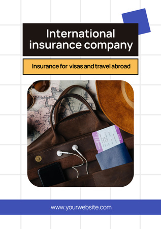 Szablon projektu Advertisement for International Insurance Company Flyer A5