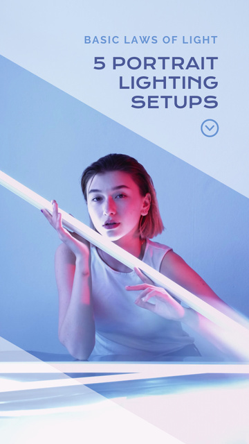 Portrait Lightning Setups Ad Instagram Video Story – шаблон для дизайна