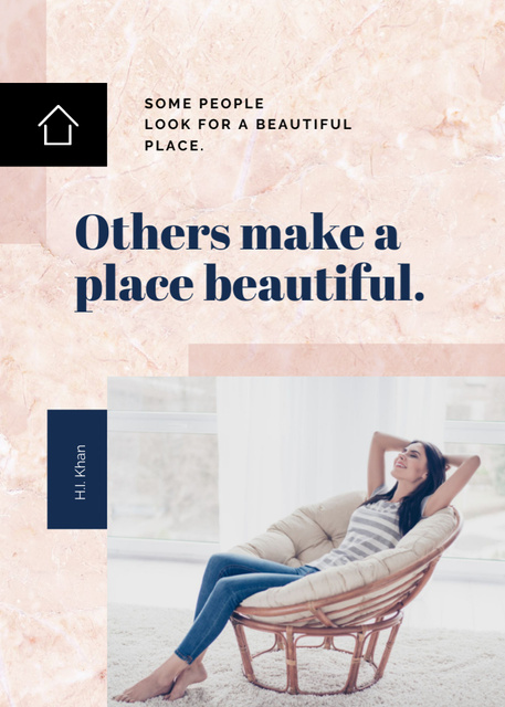 Make Your Home a Beautiful Place Postcard 5x7in Vertical Design Template