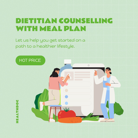 Dietitian Services Offer Instagram Design Template