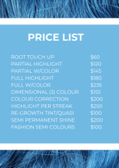 Price List for Hair Coloring Services