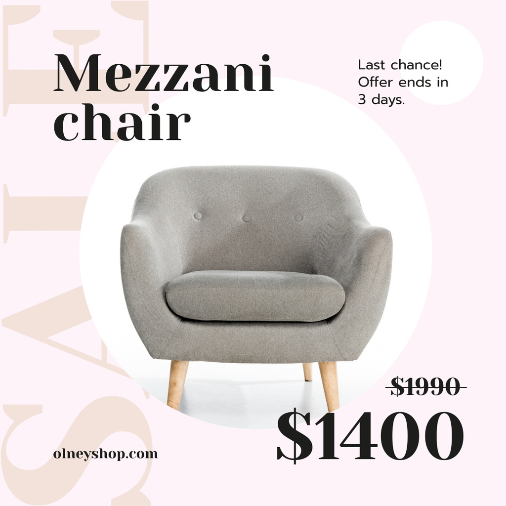 Cozy Armchair Offer Instagram Modelo de Design