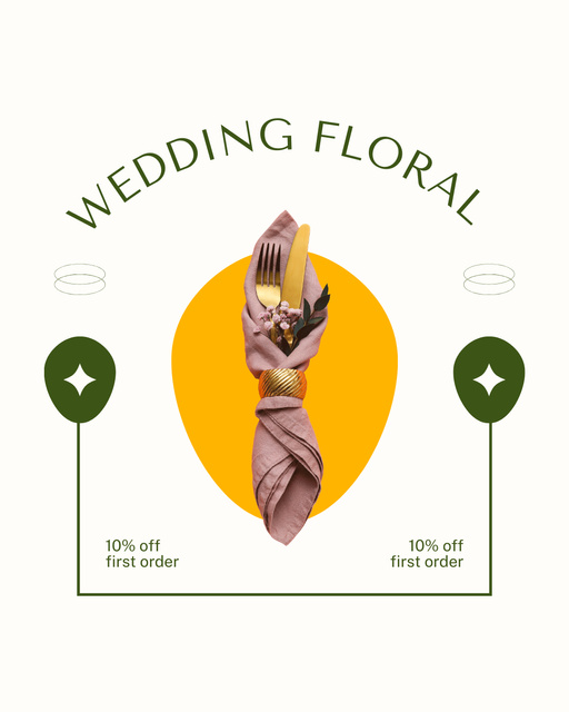 Plantilla de diseño de Floral Decorations for Wedding Banquet Settings Instagram Post Vertical 