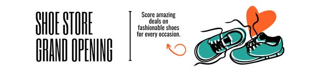 Fashionable Shoe Store Grand Opening Ebay Store Billboard Modelo de Design