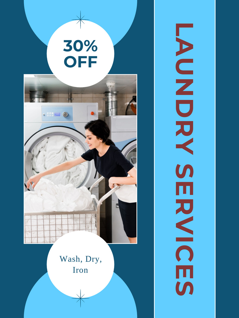 Maid Sorting Linen In Laundry Poster US – шаблон для дизайна