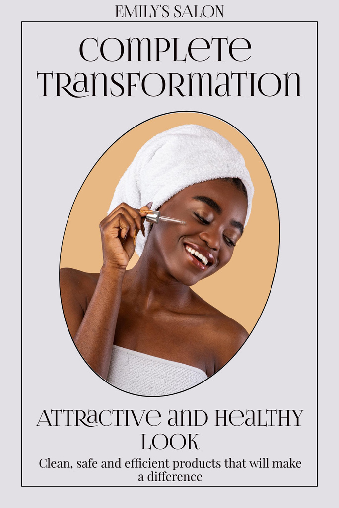 Skincare Guide for African American Women Pinterest Design Template
