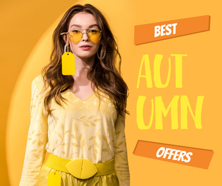 Autumn Fashion Sale Announcement Facebook tervezősablon