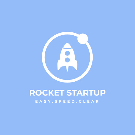 Designvorlage Rocket Startup für Logo