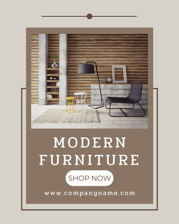 Eladó modern bútorok hirdetése Instagram Post Vertical tervezősablon