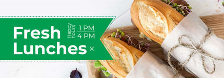 Template di design Lunch Recipe Fresh Sandwiches Tumblr