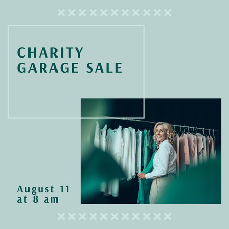 Charity Garage Sale Announcement Instagram Modelo de Design