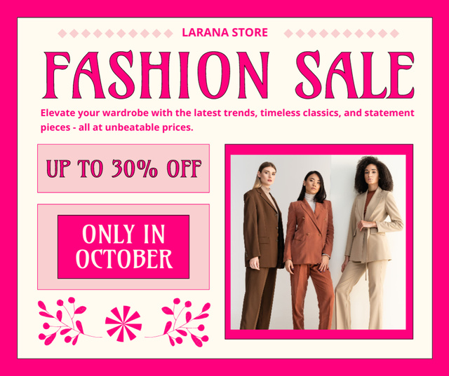 Platilla de diseño Fashion Sale of Pink Collection Facebook