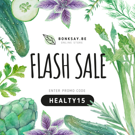 Healthy Nutrition Sale Instagram Design Template