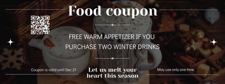 Special Offer of Warm Winter Drinks Coupon Design Template