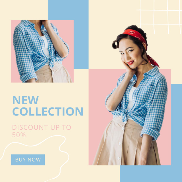 Summer Clothes Sale for Woman Instagram Tasarım Şablonu