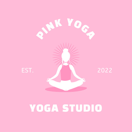 Yoga Studio Advertisement Logo Design Template