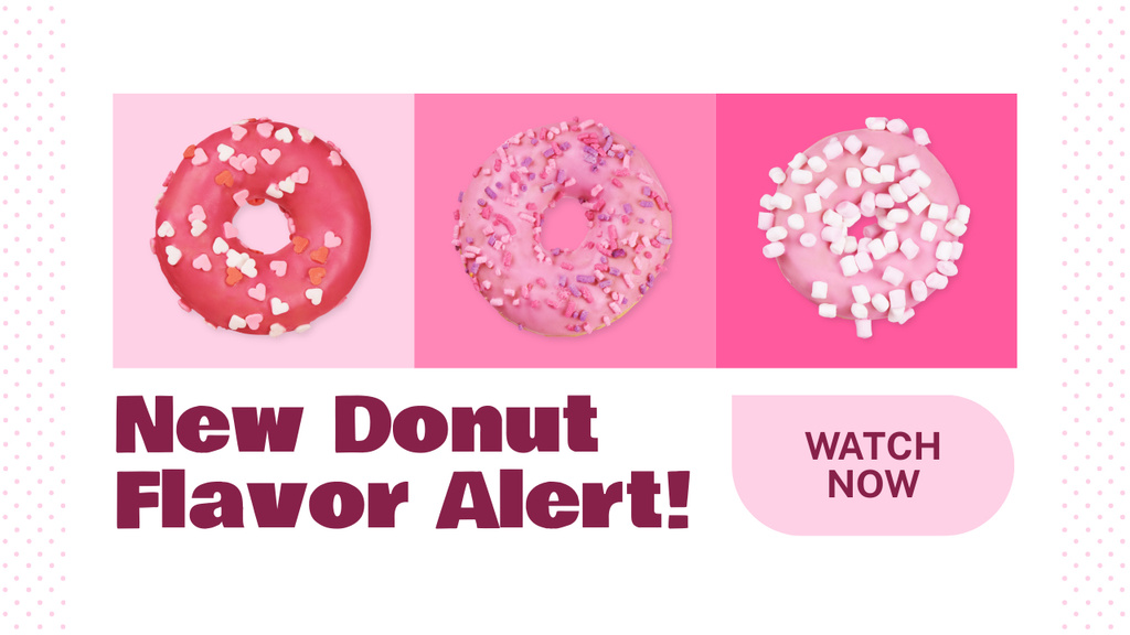 New Vlog Episode about Donuts and Baking Youtube Thumbnail Design Template