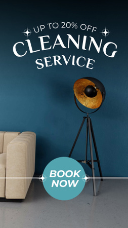 High Standard Cleaning Service With Discount And Booking TikTok Video Šablona návrhu