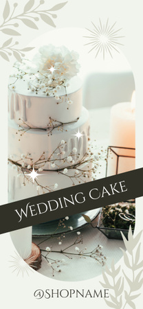 Pékség ajánlat esküvői tortával Snapchat Geofilter tervezősablon