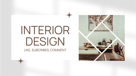 Elegante design de interiores vintage Youtube Modelo de Design