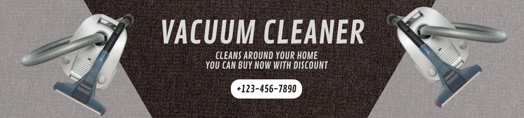 Plantilla de diseño de Vacuum Cleaners Offer Brown Ebay Store Billboard 