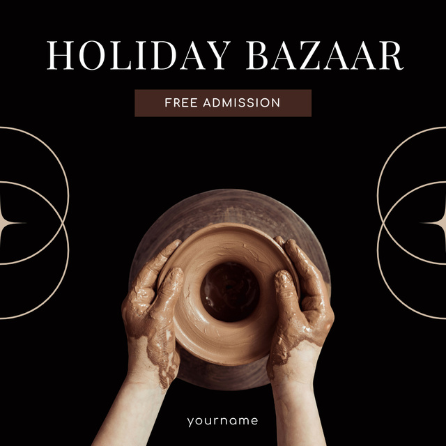 Designvorlage Festive Handmade Clay Bazaar für Instagram