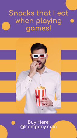 Great Snacks For Exciting Games  TikTok Video Design Template