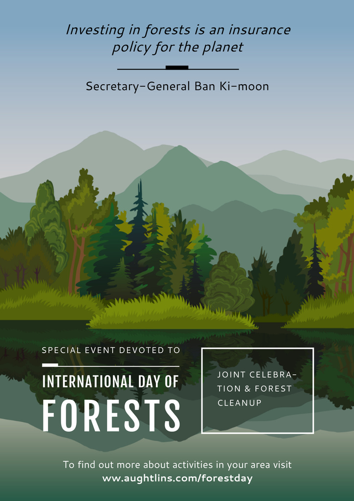 Plantilla de diseño de Special Event on Forests and Landscapes Protection Poster 