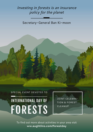 Platilla de diseño Special Event on Forests and Landscapes Protection Poster
