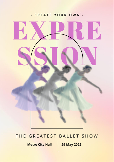Platilla de diseño Greatest Show Ballet Announcement Flyer A7