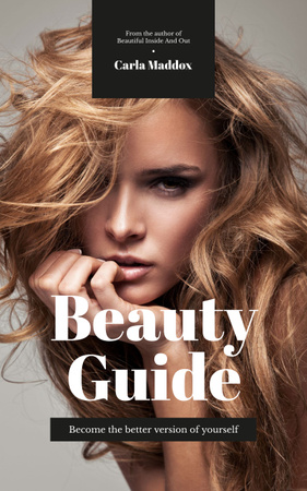 Beauty Manual for Young Women Book Cover Tasarım Şablonu