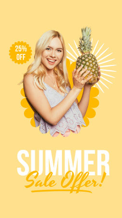 Sale Offers for the summer collection of tops Instagram Story Design Template