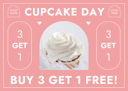 Cupcakes Sale Day Card Design Template