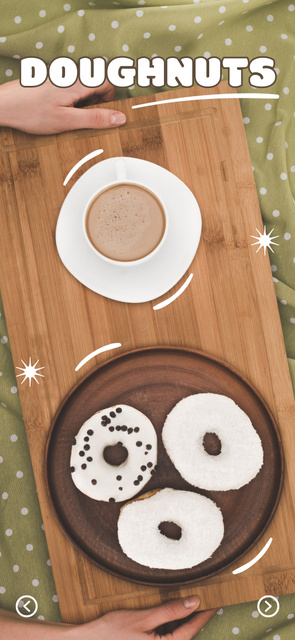 Glazed Donuts on Breakfast Plate Snapchat Geofilter Šablona návrhu