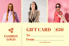 Collage with Gift Card for Fashion Collection