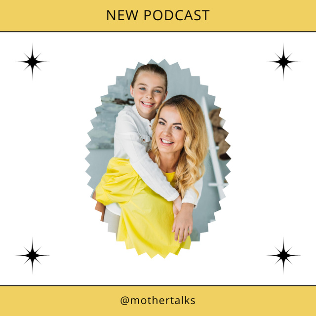 Designvorlage Proposal for a New Mother Talk Podcast für Instagram