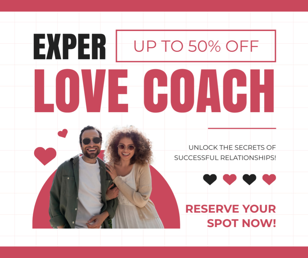 Modèle de visuel Unlock Secrets of Successful Romantic Relationship - Facebook